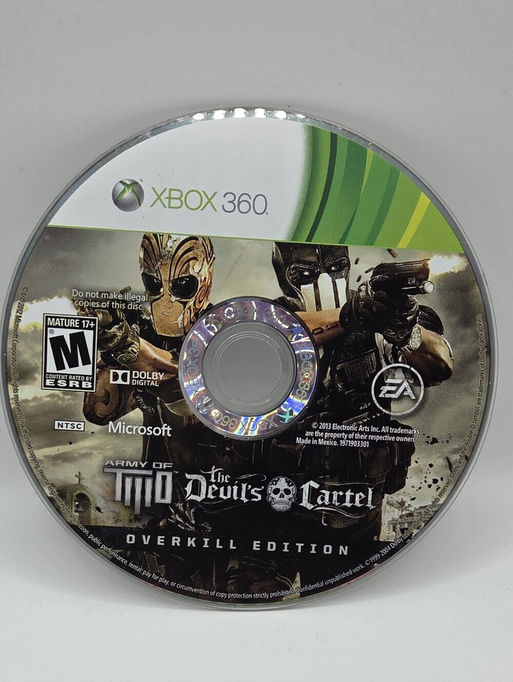 Army of Two The Devil’s Cartel Overkill Edition Xbox 360 Disc Only